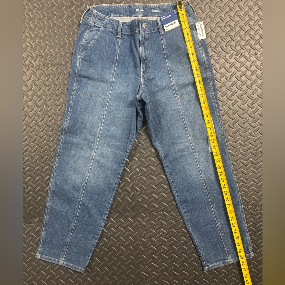 Old Navy OG Loose High Rise Jeans Women’s 14 Dark Wash NWT - Picture 8 of 12